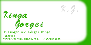kinga gorgei business card